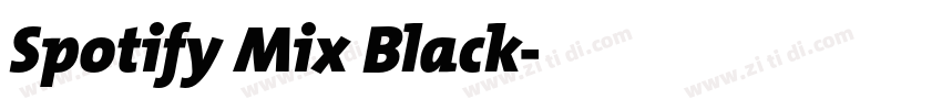 Spotify Mix Black字体转换